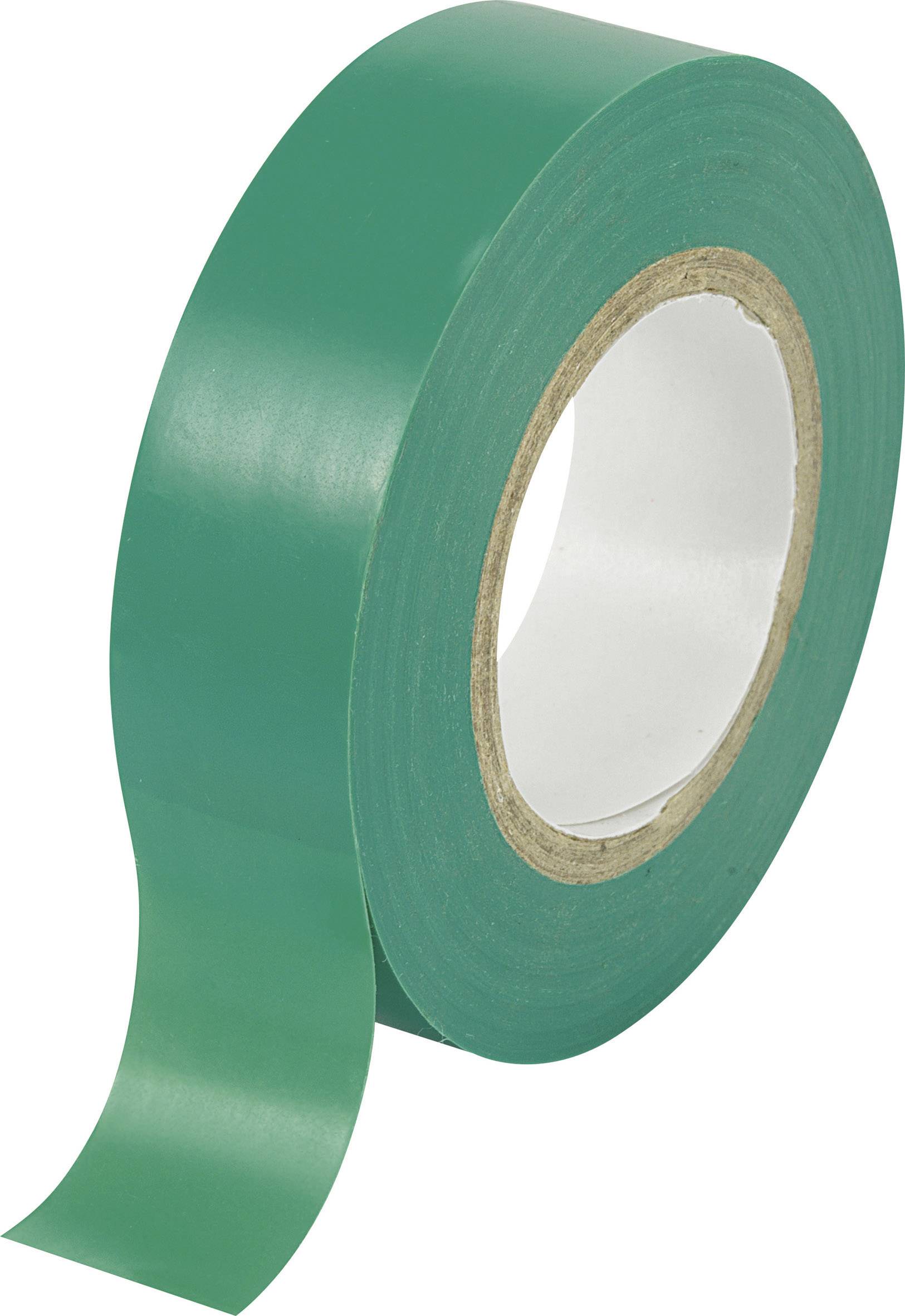 Rouleau de ruban adhésif vert, partiellement déroulé. Principalement utilisé pour des travaux artisanaux ou créatifs.
