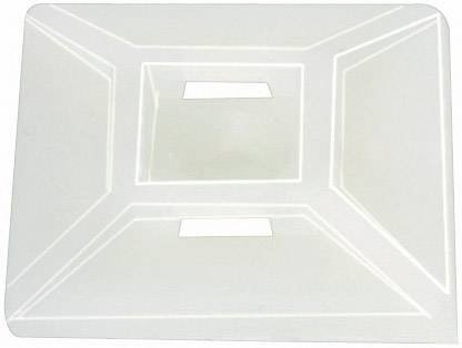 Couverture rectangulaire blanche en plastique avec des fentes.