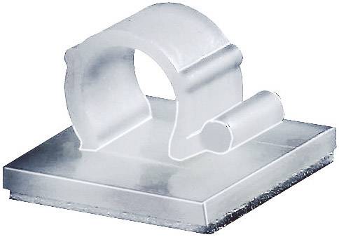 Support de câble métallique sur base carrée, assurant un acheminement organisé des câbles sur des surfaces lisses.