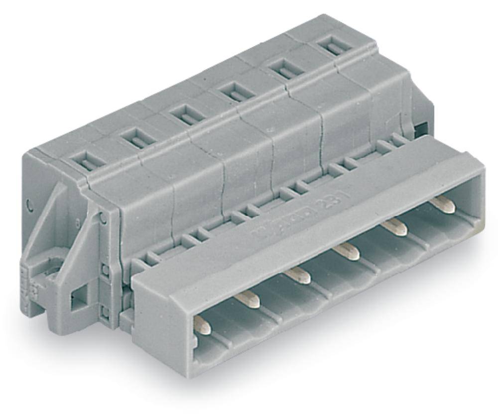 Barrette mâle (standard) série 2081 WAGO 731-605/019-000 Nbr total de pôles 5 Pas: 7.50 mm 50 pc(s)