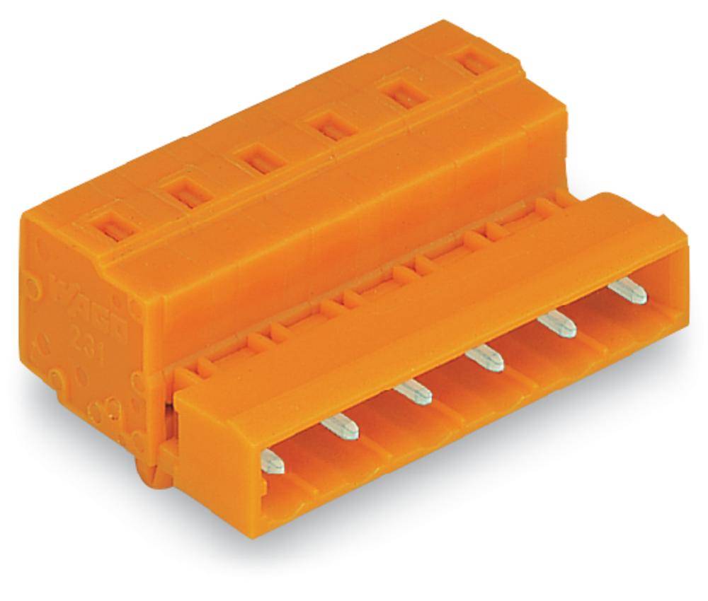 Barrette mâle (standard) série 2081 WAGO 731-635/018-000/033-000 Nbr total de pôles 5 Pas: 7.62 mm 50 pc(s)