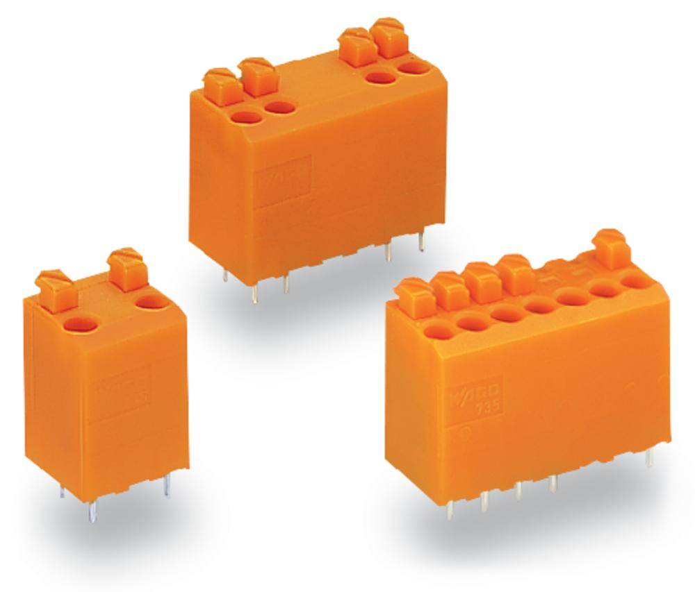 Bornier à ressort WAGO 735-127/001-000 Nombre de pôles 5 orange 180 pc(s)