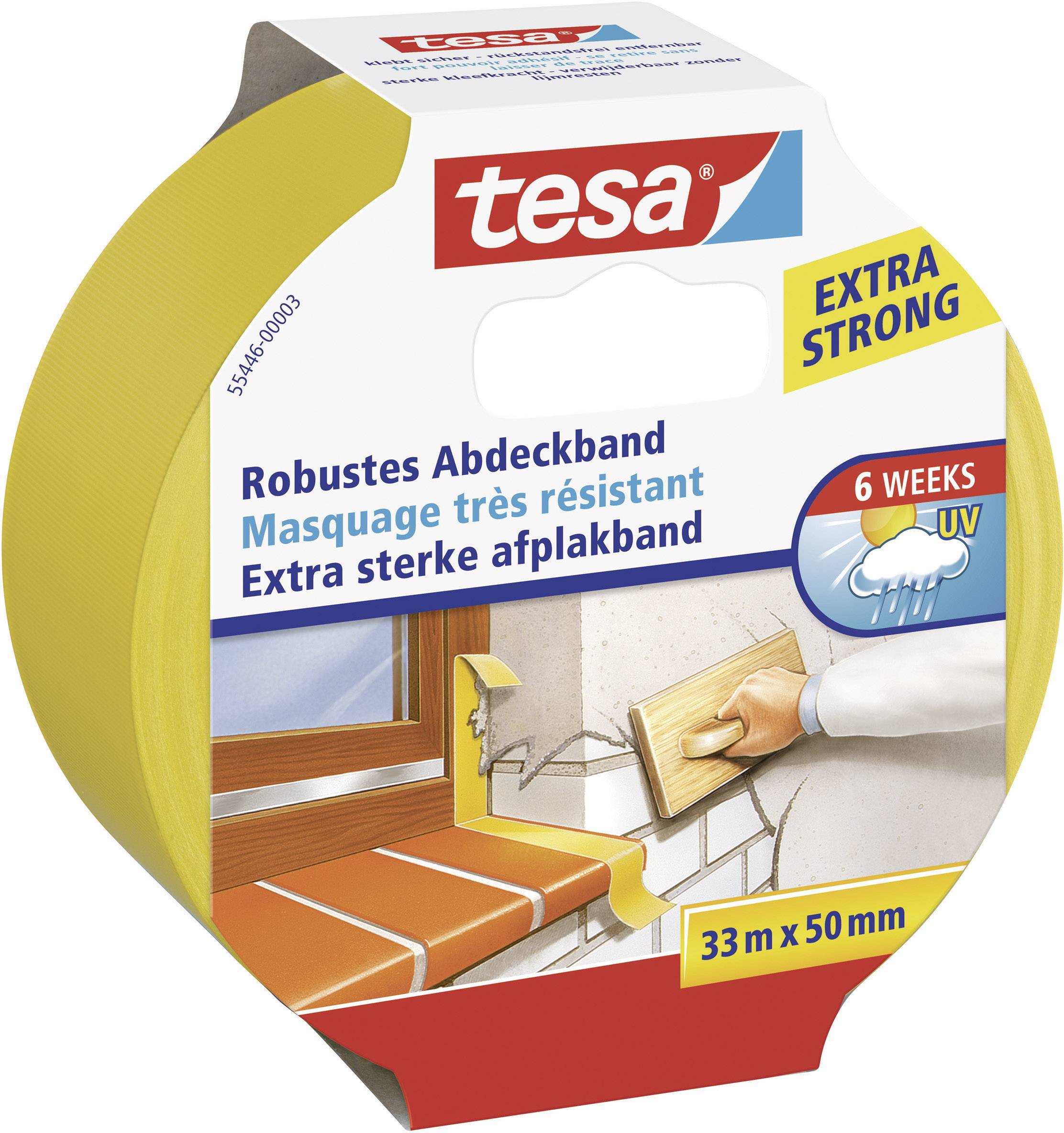 Bande adhésive de plâtrage tesa 55446-00003-02 jaune (L x l) 33 m x 50 mm caoutchouc 1 pc(s)