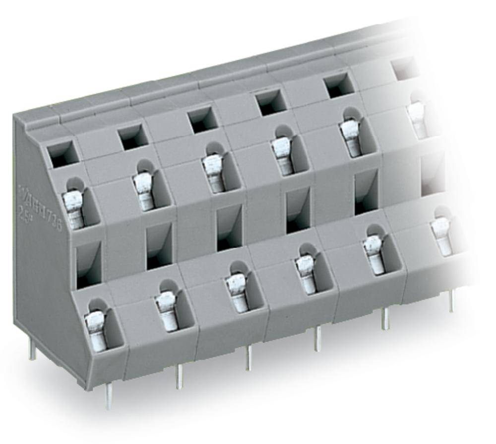 Bornier à 2 étages WAGO 736-752 2.50 mm² Nombre de pôles 4 gris 112 pc(s)