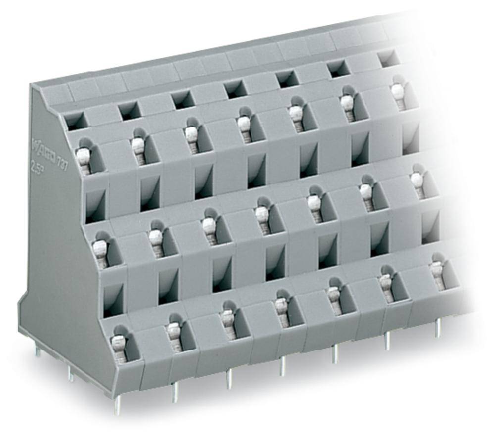 Bornier à 3 étages WAGO 737-702 2.50 mm² Nombre de pôles 6 gris 64 pc(s)