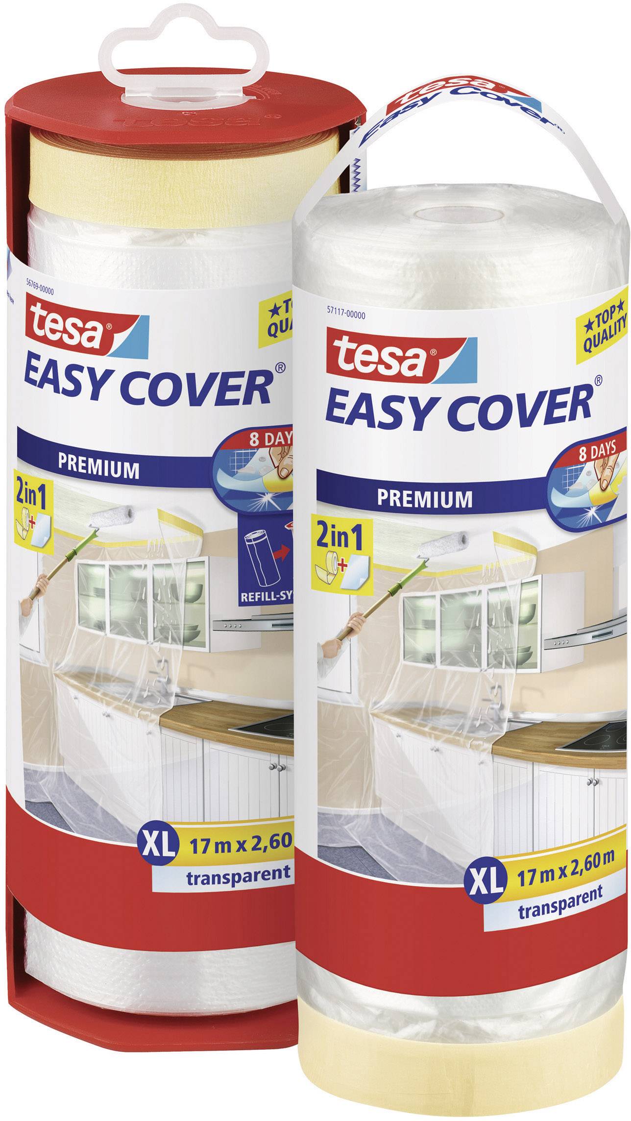 Film de masquage tesa Easy Cover® tesa 56769-00000-02 transparent (L x l) 17 m x 2.6 m caoutchouc 1 pc(s)
