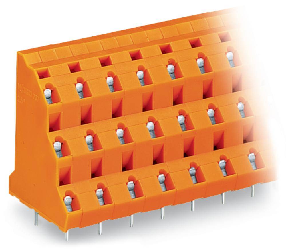 Bornier à 3 étages WAGO 737-856 2.50 mm² Nombre de pôles 18 orange 16 pc(s)