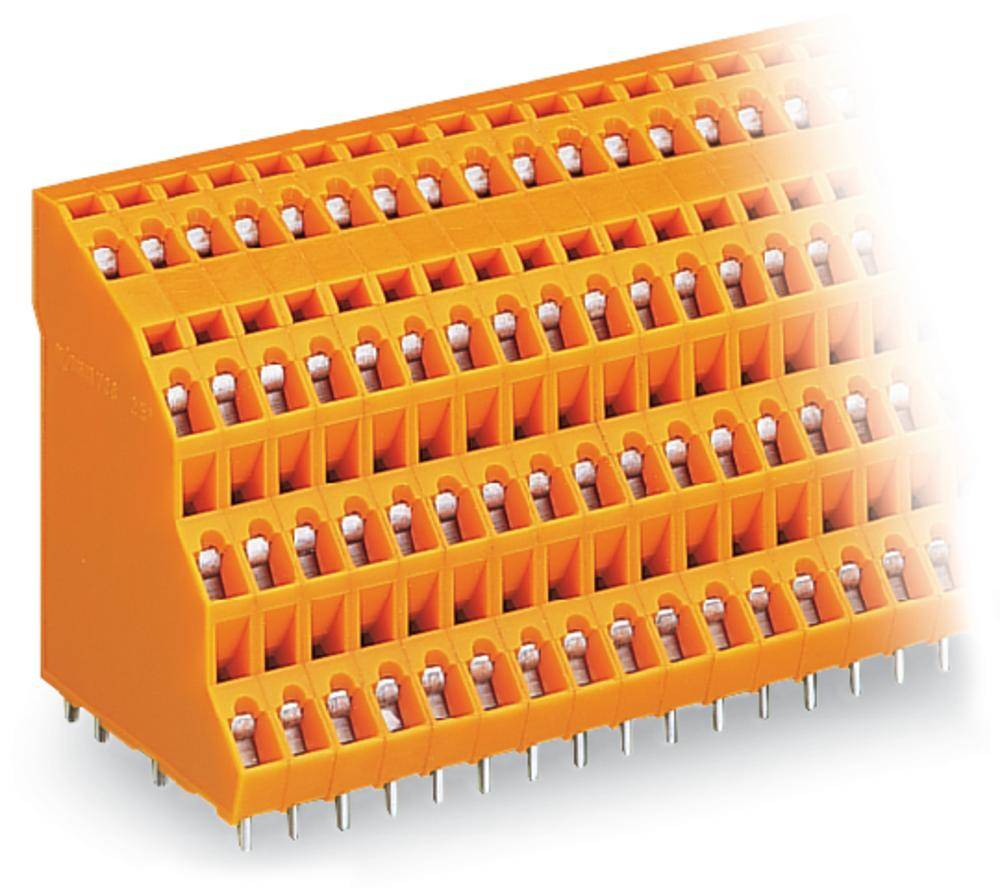 Bornier à 4 étages WAGO 738-316 2.50 mm² Nombre de pôles 64 orange 9 pc(s)