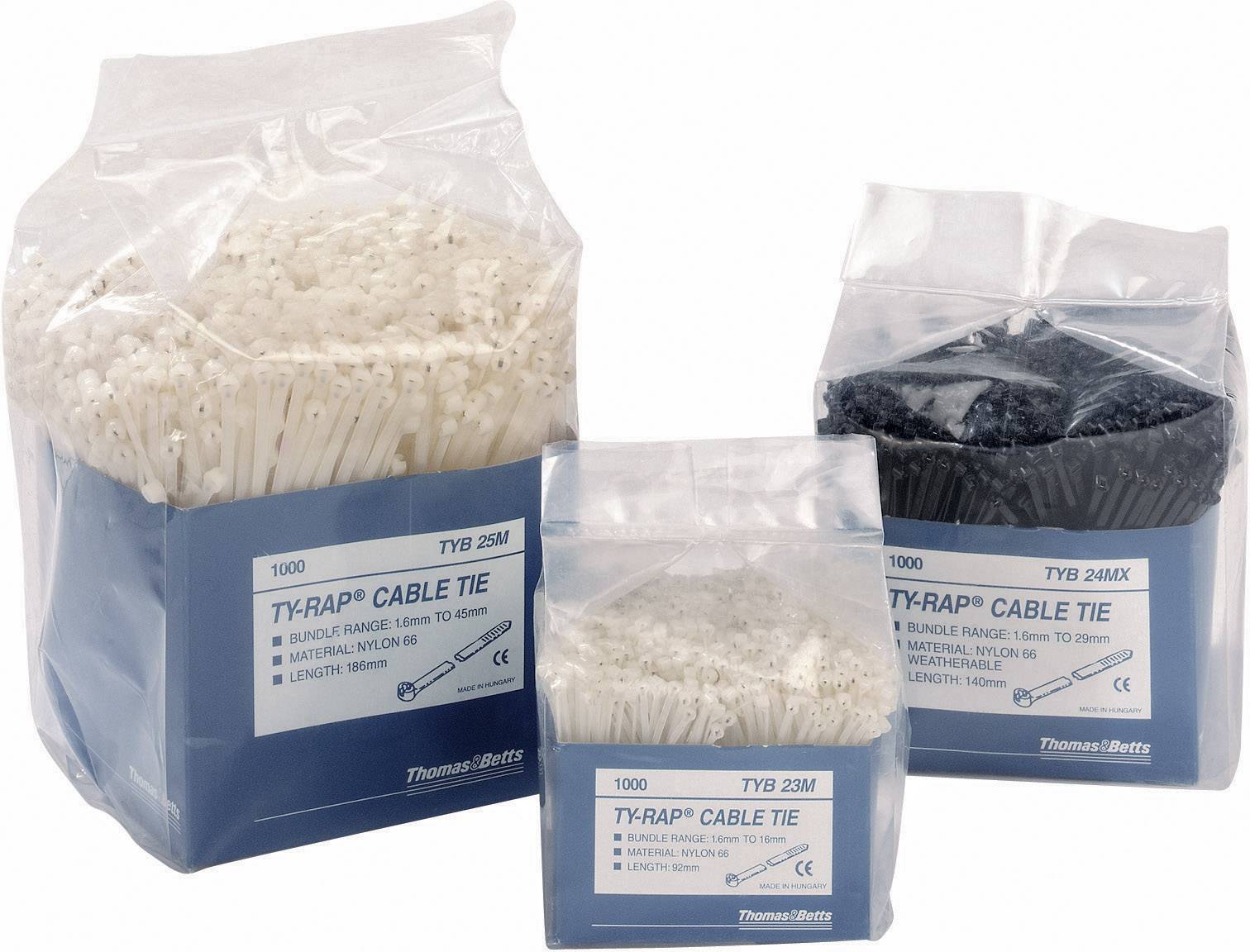 ABB TYB25M TYB25M Serre-câble 186 mm 4.80 mm naturel avec languette métallique 1000 pc(s)