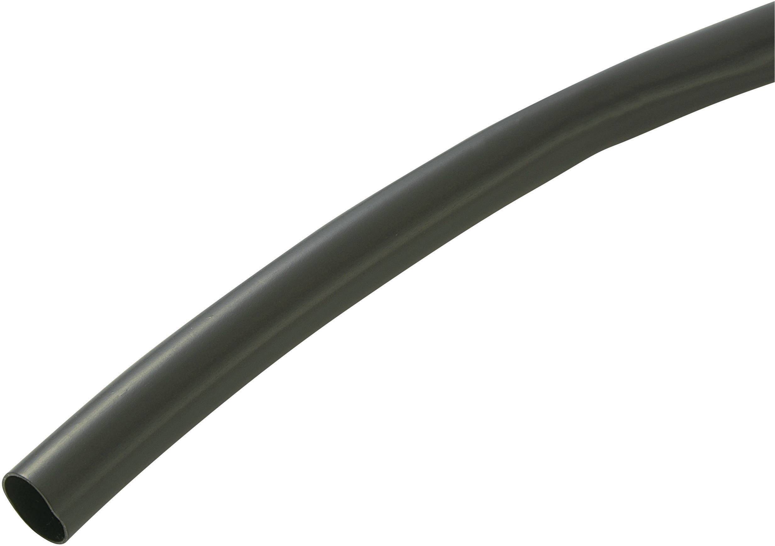 Tube en plastique noir à surface lisse et circulaire, légèrement courbé, très bien adapté pour la protection de câbles ou la conduite de liquides.