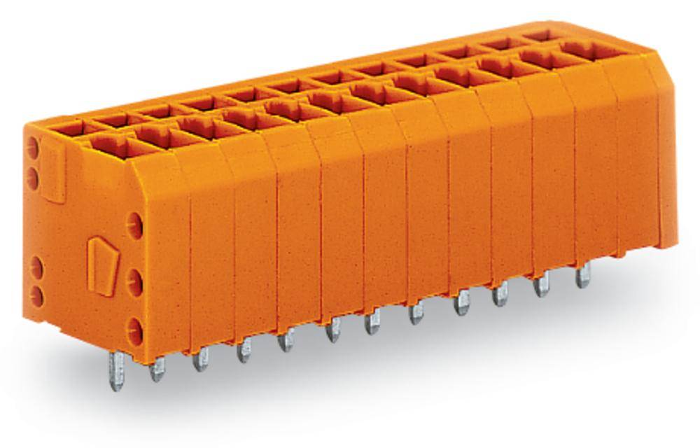 Bornier à ressort WAGO 739-337 1.50 mm² Nombre de pôles 7 orange 160 pc(s)