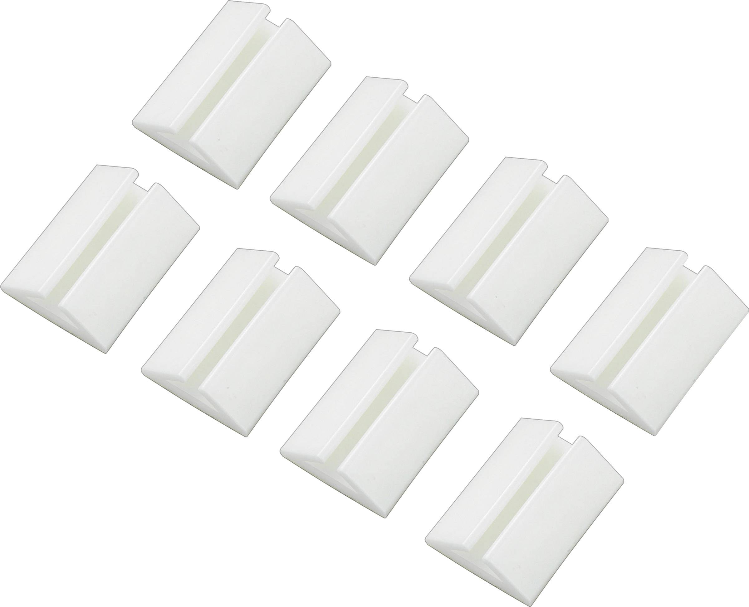 TRU COMPONENTS Support de câble autocollant 1571994 Plage de Ø du faisceau 2.50 à 3.50 mm blanc 8 pc(s)