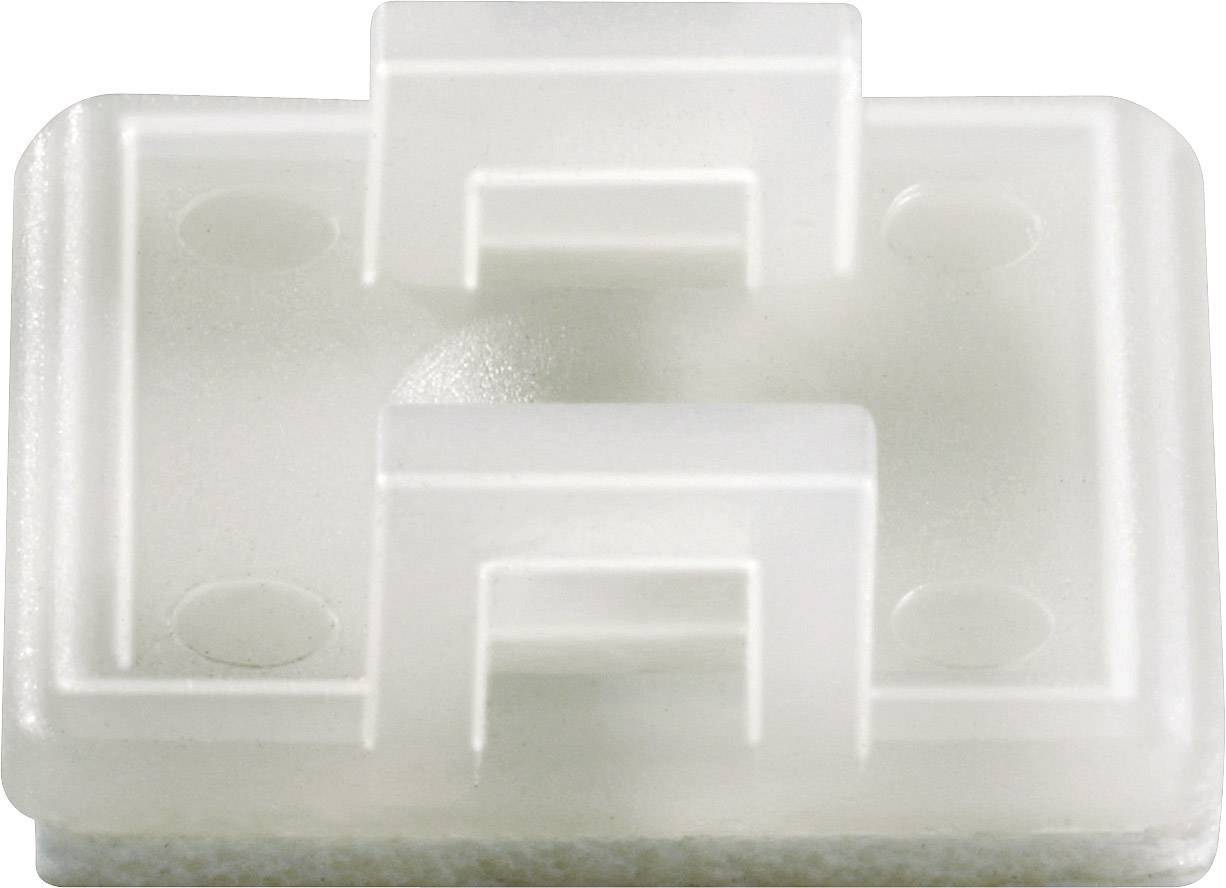 Embase de fixation Plage de Ø du faisceau: 7 mm (max) TRU COMPONENTS TC-HC18T203 1593048 transparent