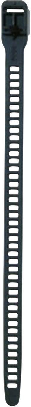 HellermannTyton 115-11350 SOFTFIX-L-TPU-BK-W Serre-câble 340 mm 11 mm noir réouvrable, très flexible, avec collier réouvrable