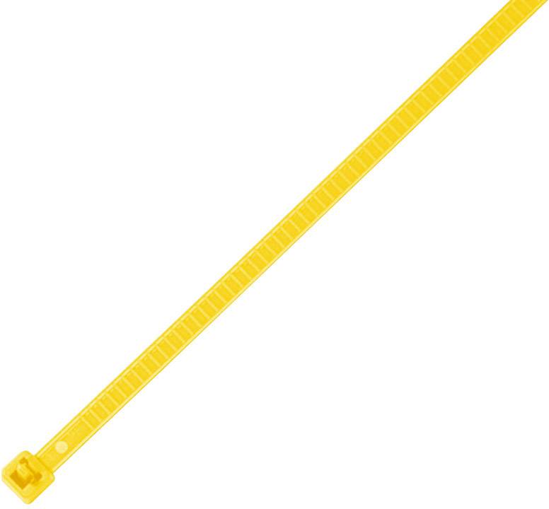 HellermannTyton 115-00004 LR55R-PA66-YE-Q1 Serre-câble 196 mm 4.80 mm jaune réouvrable, stabilisé à la chaleur 25 pc(s)