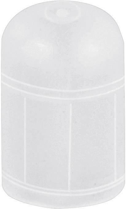 Bouchon cylindrique blanc en plastique, probablement destiné à des fins de protection ou de fermeture.