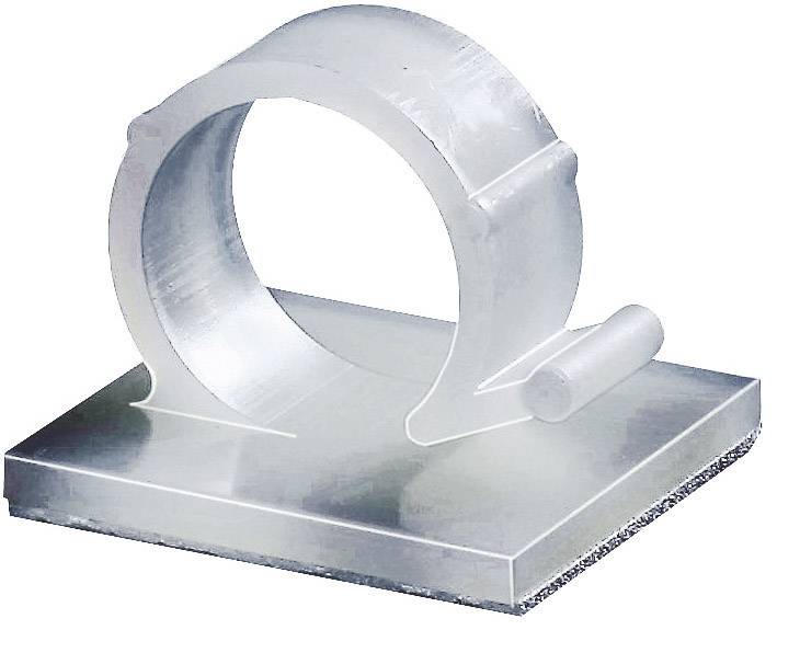 HellermannTyton RA18-N66-NA-C1 Embase de fixation autocollant Plage de Ø du faisceau 18 mm (max) naturel