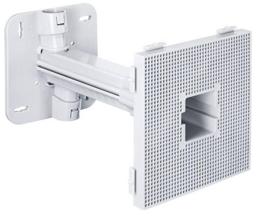 Support mural ajustable pour tableau numérique ou écran, en métal, blanc. Adapté pour une fixation sécurisée au mur.