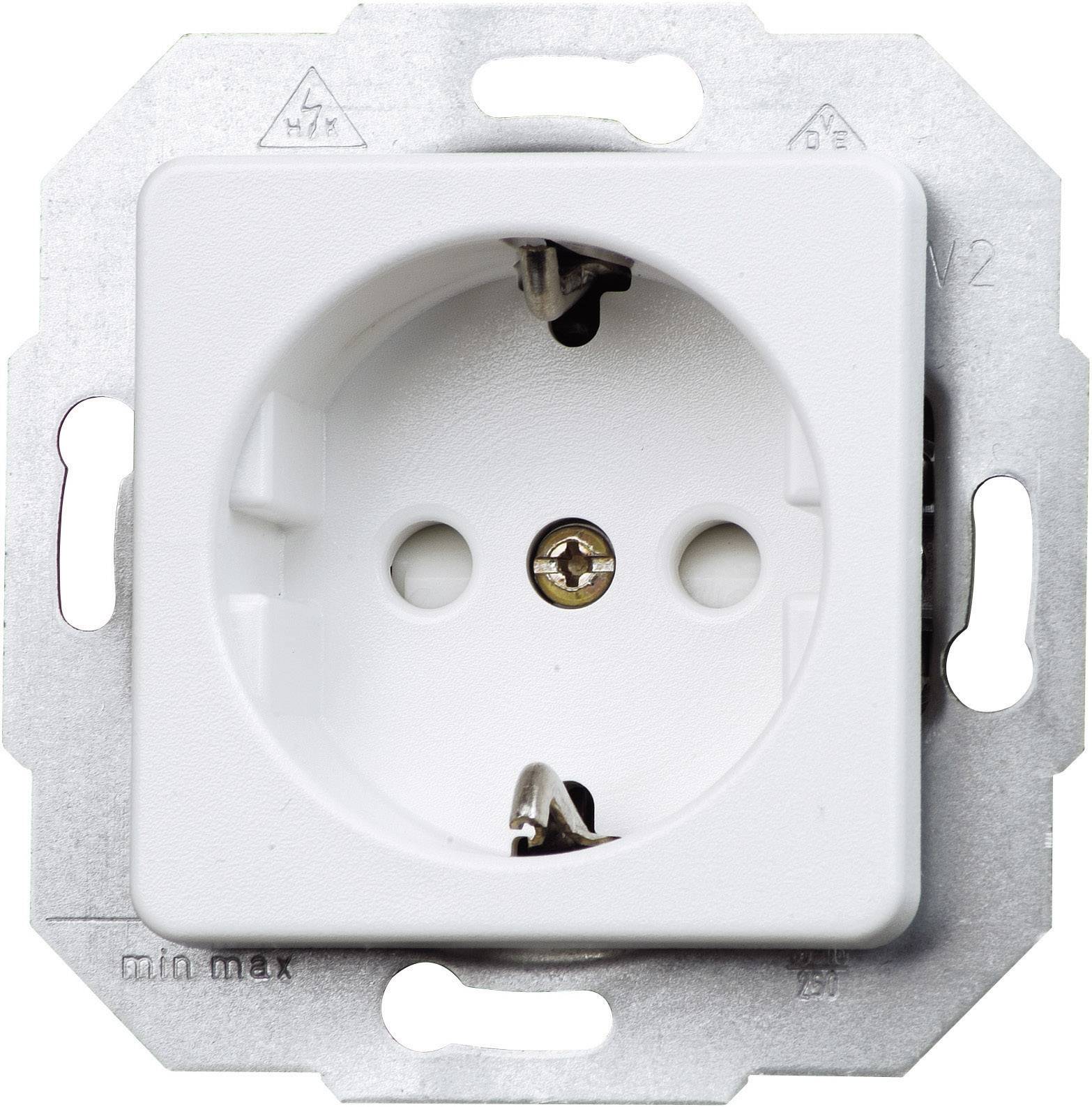 Prise 2P+T Kopp 112613086 Europa blanc arctique, mat