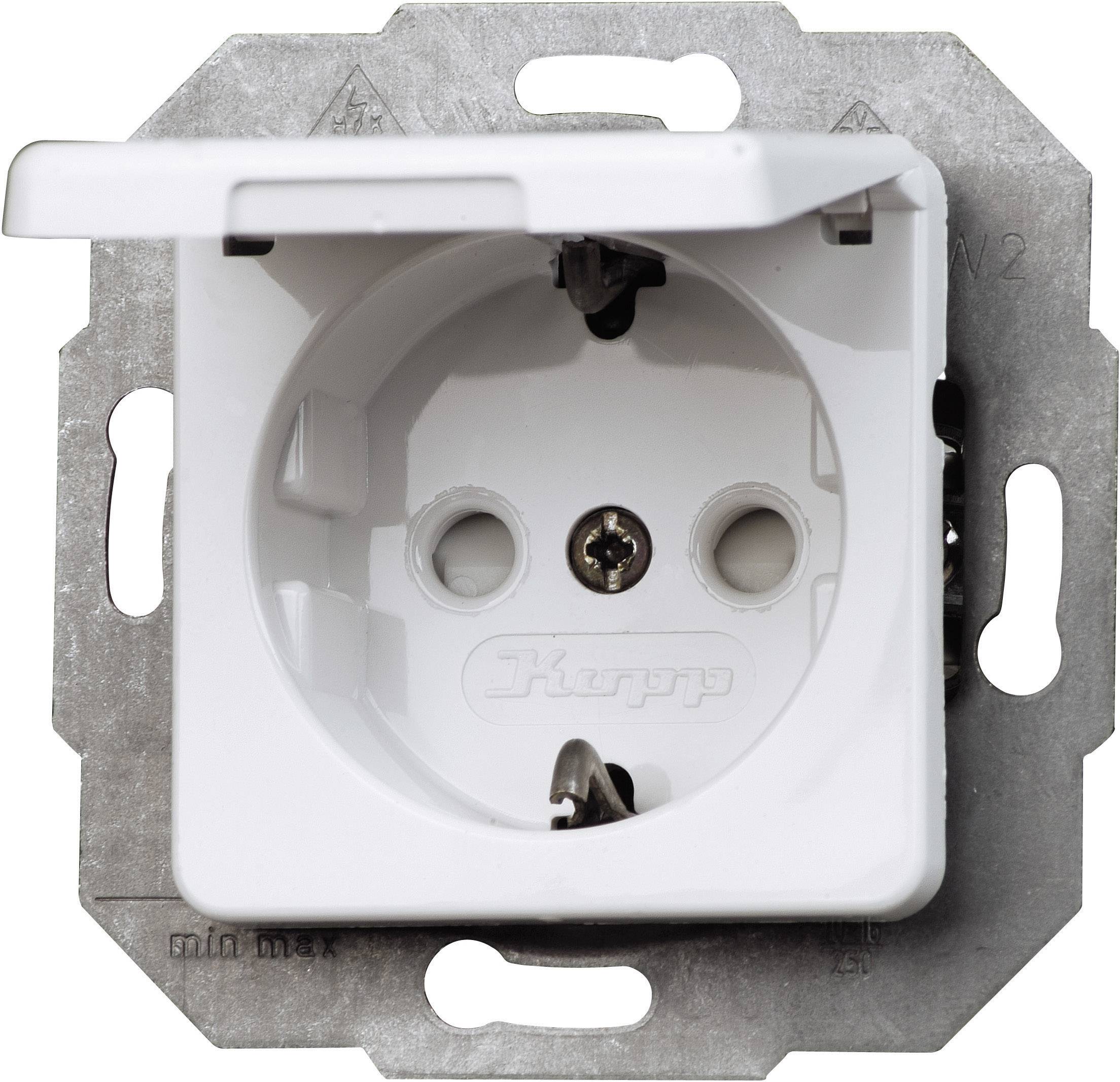 Prise 2P+T Kopp 117113086 Europa blanc arctique, mat