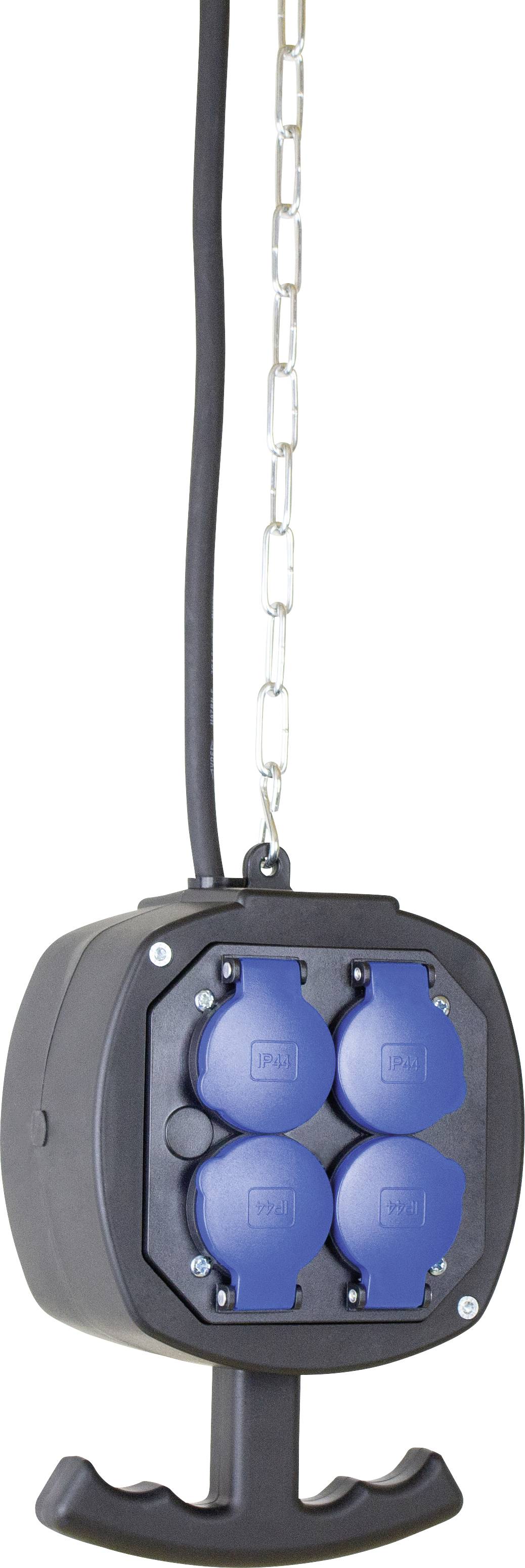 Bloc multiprise 230 V AS Schwabe 60973 noir x8