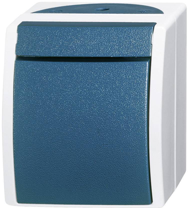 Interrupteur va-et-vient Busch-Jaeger 2601/6 W-53 Ocean en saillie bleu, vert