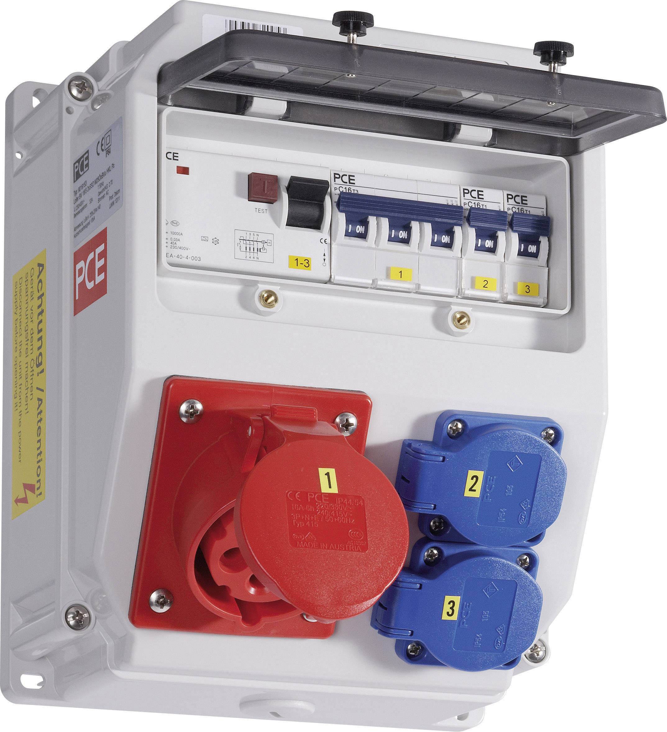 Répartiteur de courant CEE PCE 9019153 Répartiteur en plastique Lofer 16 A. IP54