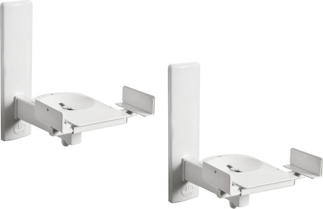 Support mural pour haut-parleur B-Tech BT77-WH inclinable, mobile blanc 1 paire(s)