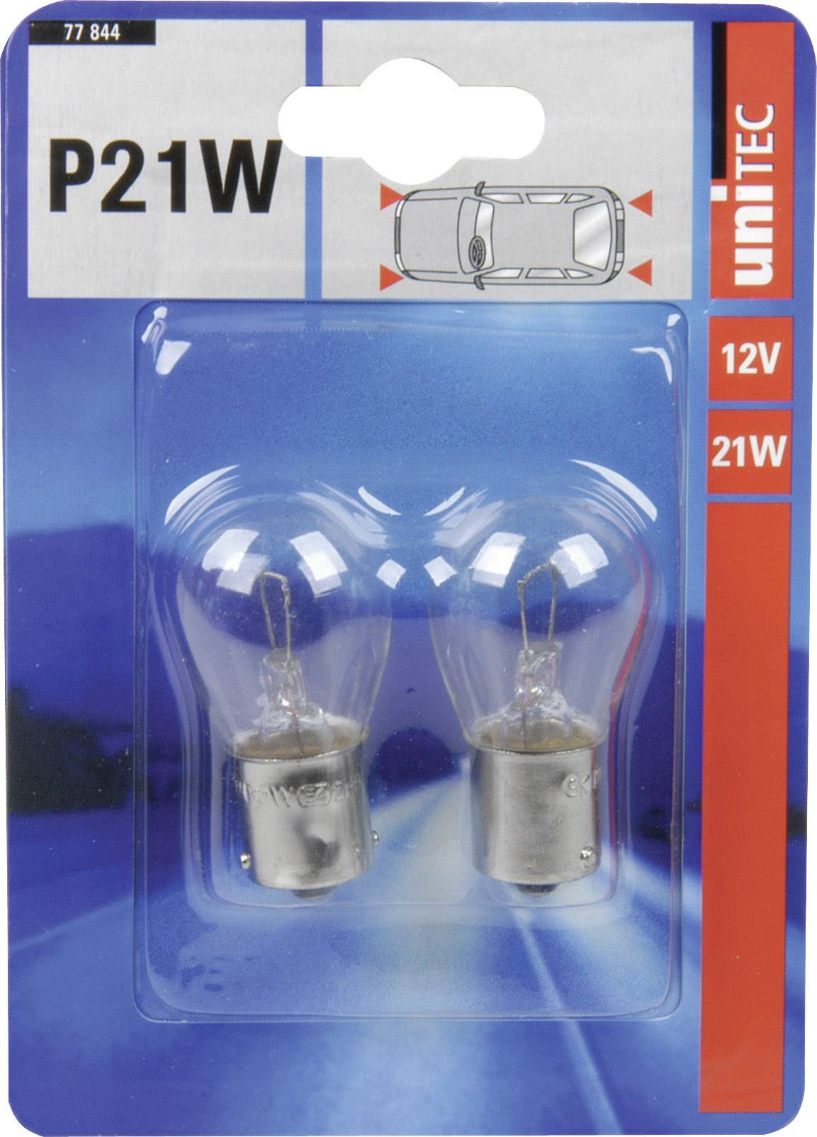 Ampoule de signalisation Unitec 77844 Standard P21W 21 W 1 paire(s)