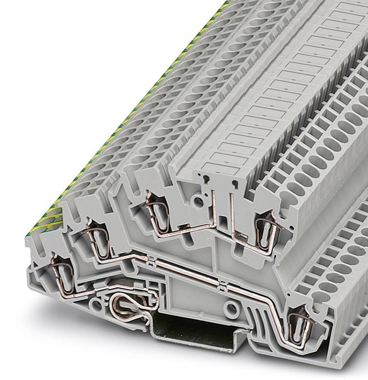 Bloc de jonction à étages pour installations Contenu: 50 pc(s) Phoenix Contact STI 2,5-PE/L/LB 3035205
