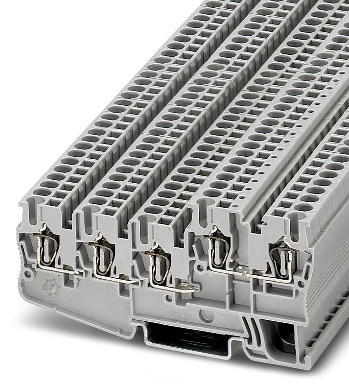 Bloc de jonction pour capteurs / actionneurs gris Contenu: 50 pc(s) Phoenix Contact STIO 2,5/4-3B/L 3209057