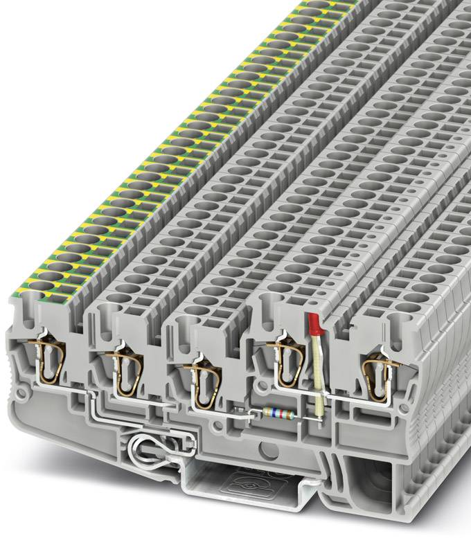 Bloc de jonction pour capteurs / actionneurs gris Contenu: 50 pc(s) Phoenix Contact STIO 2,5/4-PE/2B/L-LA24GN/O-M 3209183