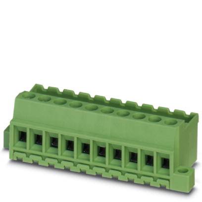 Connecteur multipolaire vert pour connexion électrique dans les dispositifs électroniques.