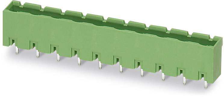 Connecteur vert à broches multiples, adapté pour les connexions électroniques sur les circuits imprimés.