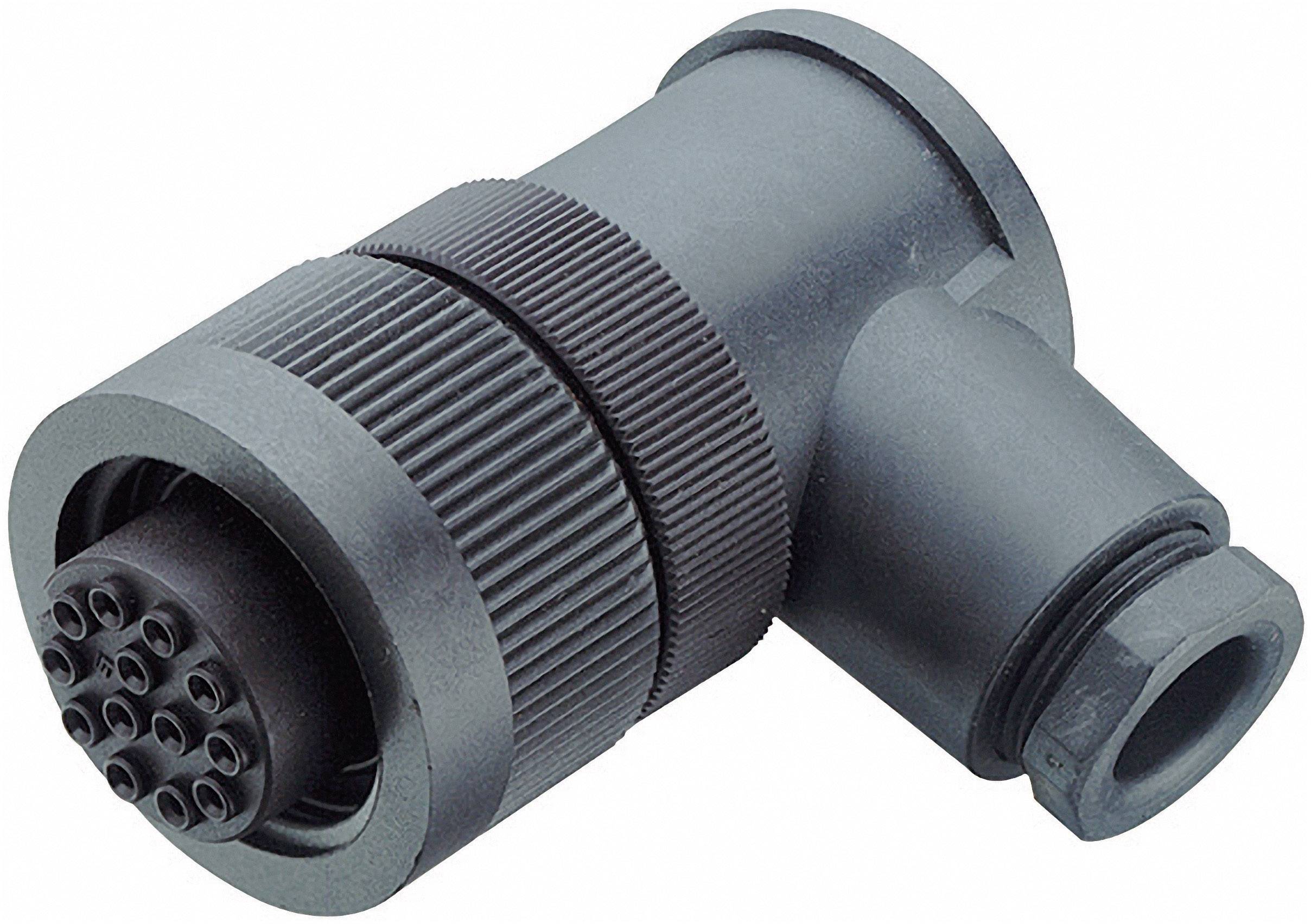 binder 99-0718-70-13 Cosse cylindrique mâle femelle, coudé Nombre total de pôles: 12 + PE Série (connecteur rond): 694 1 pc(s)