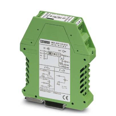 Séparateur de signaux électriques vert avec spécifications techniques et diagrammes sur la face avant. Appareil destiné à la séparation des signaux électriques.