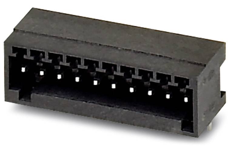 Connecteur rectangulaire noir avec plusieurs broches de contact, adapté aux connexions électroniques dans les appareils.