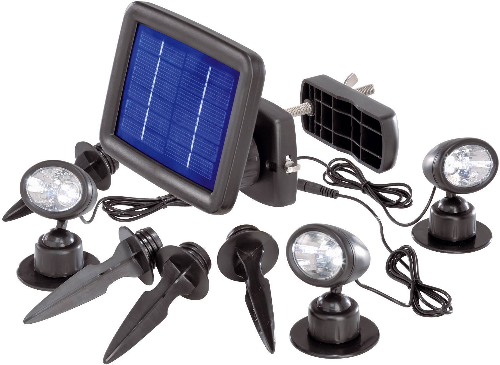Projecteur de jardin solaire Esotec Trio 102140 LED jeu de 3 N/A noir 1 set