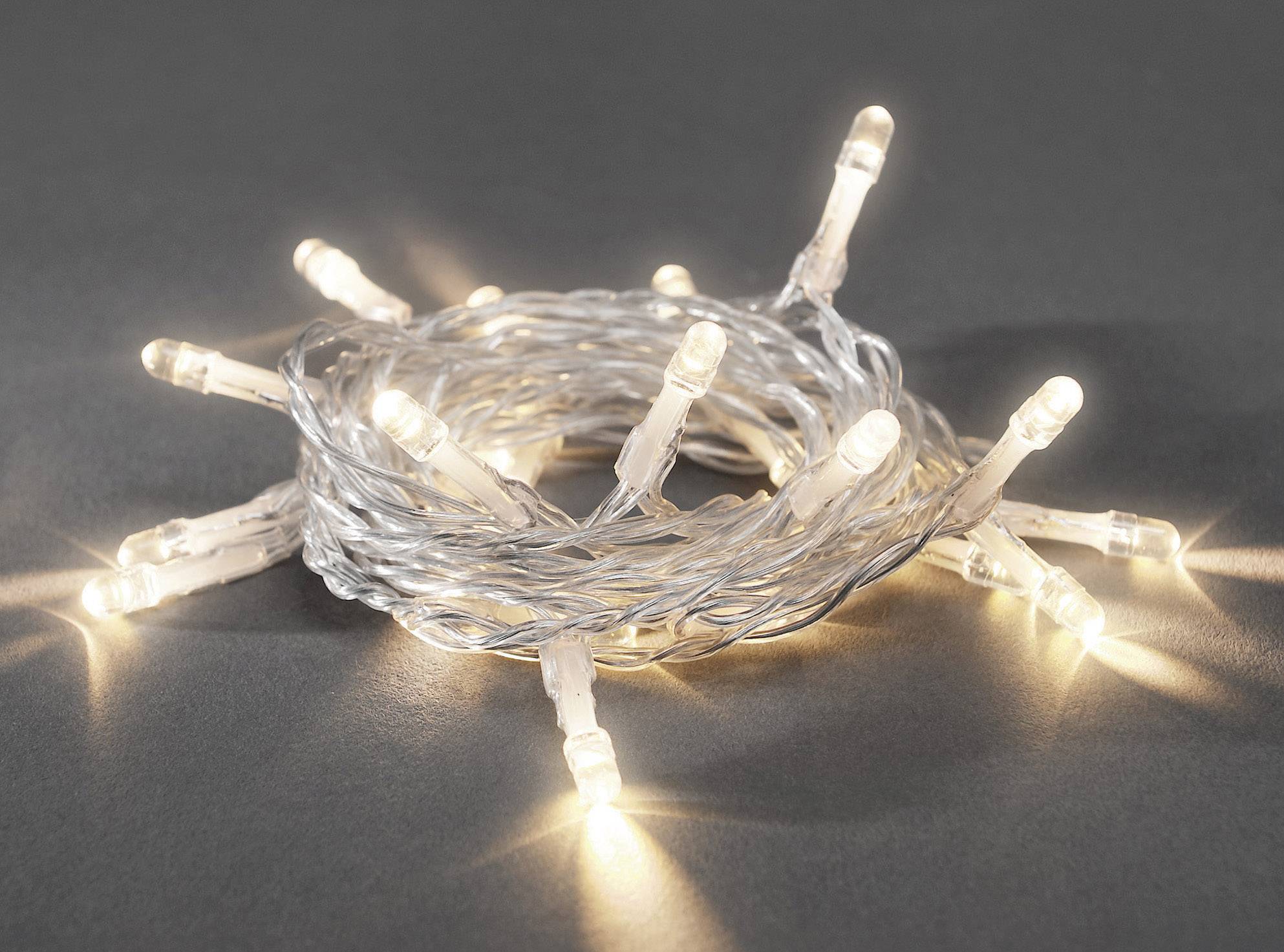 Konstsmide 1408-103 Micro guirlande lumineuse pour l'intérieur à pile(s) Nombre de lumière 20 LED blanc chaud