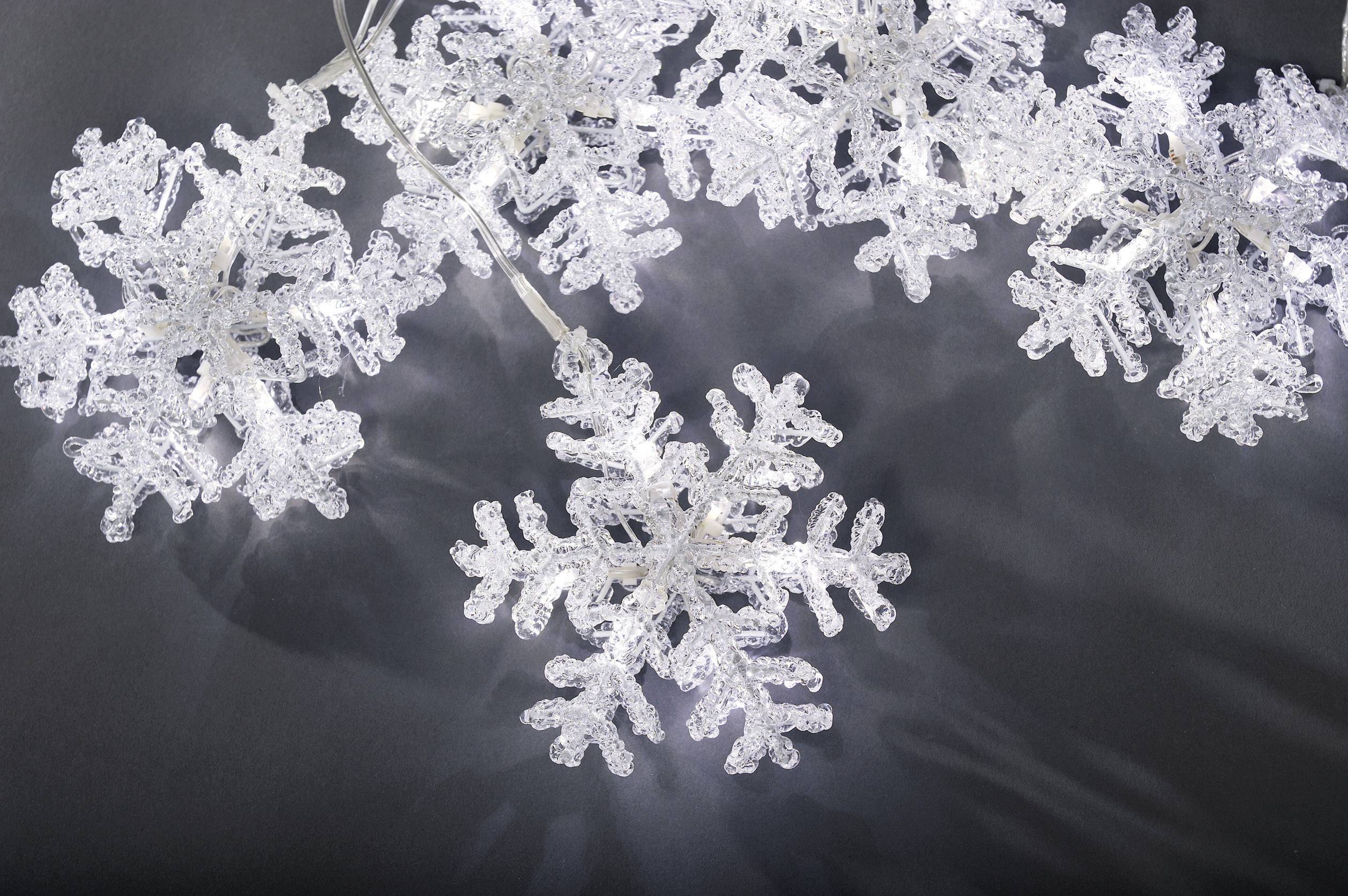 Guirlande lumineuse stalactites, flocons Konstsmide 4436-203 pour l'intérieur 24 V LED N/A (L x l x H) 9 m x 400 cm x 15 cm