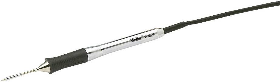 Fer à souder avec manche long en argent et câble noir.