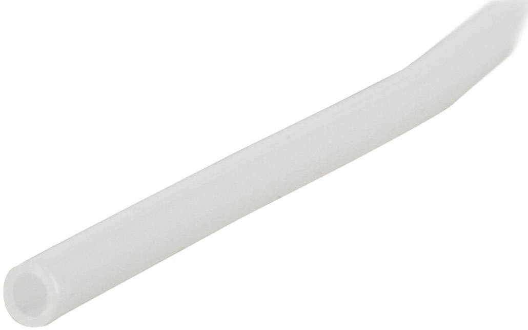 Un tuyau en plastique transparent et flexible, légèrement courbé. Adapté pour le transport de liquides ou la protection de câbles.
