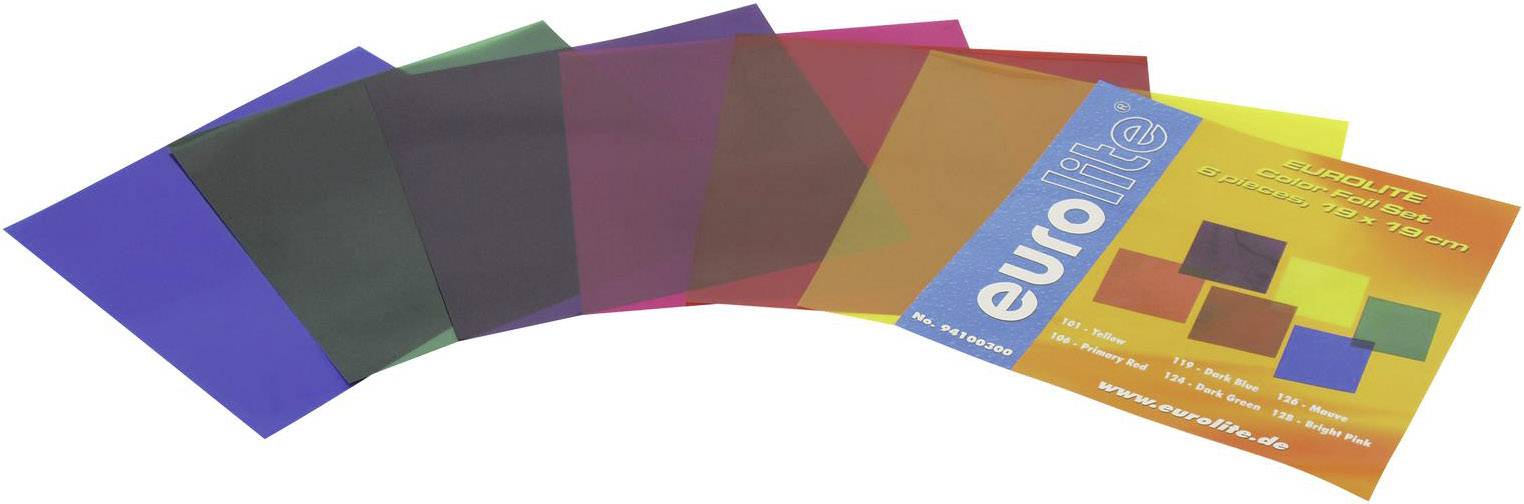 jeu de 6 Eurolite 94100300 rouge, bleu, vert, jaune, lilas, violet Adapté pour (technique de scène)PAR 36, PAR 56