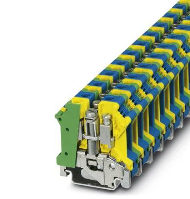 Bloc de jonction pour conducteur de protection Phoenix Contact UK 10 N-PE/N 3024740 vert, jaune, bleu 10 pc(s)