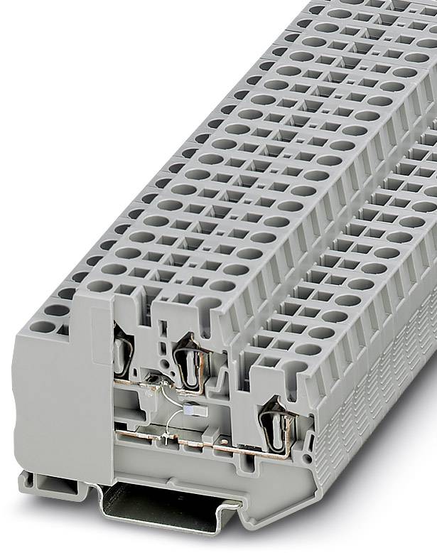 Bloc de jonction à ressort à 2 étages Phoenix Contact STTB 2,5-PT100 MD 3035564 gris 50 pc(s)