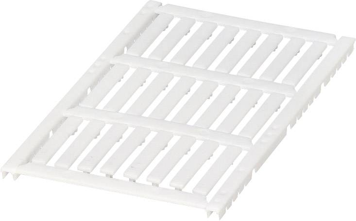 Palette rectangulaire blanche en plastique avec motif de renforts.