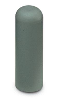 Un objet cylindrique de couleur grise, avec un sommet arrondi, pouvant servir de délimitation physique ou de borne de protection.
