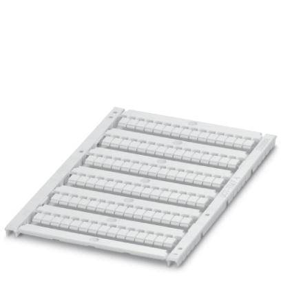 Un boîtier en plastique blanc composé de plusieurs modules rectangulaires disposés en rangées parallèles. Le boîtier est conçu pour des composants électroniques.