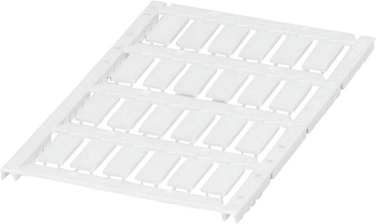 Palette en plastique blanc avec des ouvertures rectangulaires disposées sur trois rangées, principalement utilisée pour le stockage de marchandises dans les entrepôts.