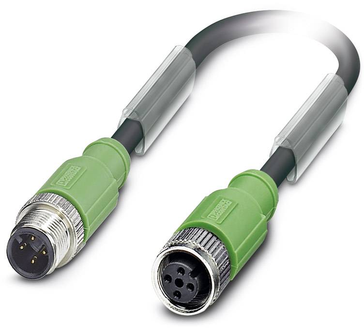 Câble pour capteurs/actionneurs Phoenix Contact SAC-4P-M12MS/ 0,6-PUR/M12FS SH 1500855 Contenu: 1 pc(s)